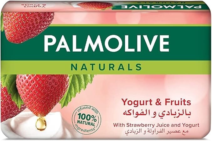 Palmolive Naturals Whitening Bar Soap With Strawberry Juice & Yogurt 90g 15 Pcs