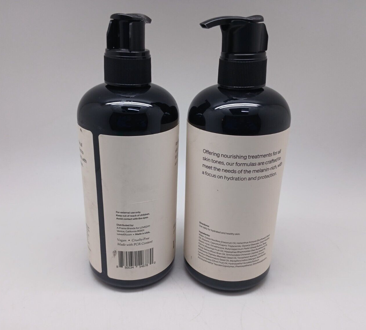 Loved01 Hand & Body Lotion 2-Pack 15oz Vegan Cruelty-Free Fragrance-Free