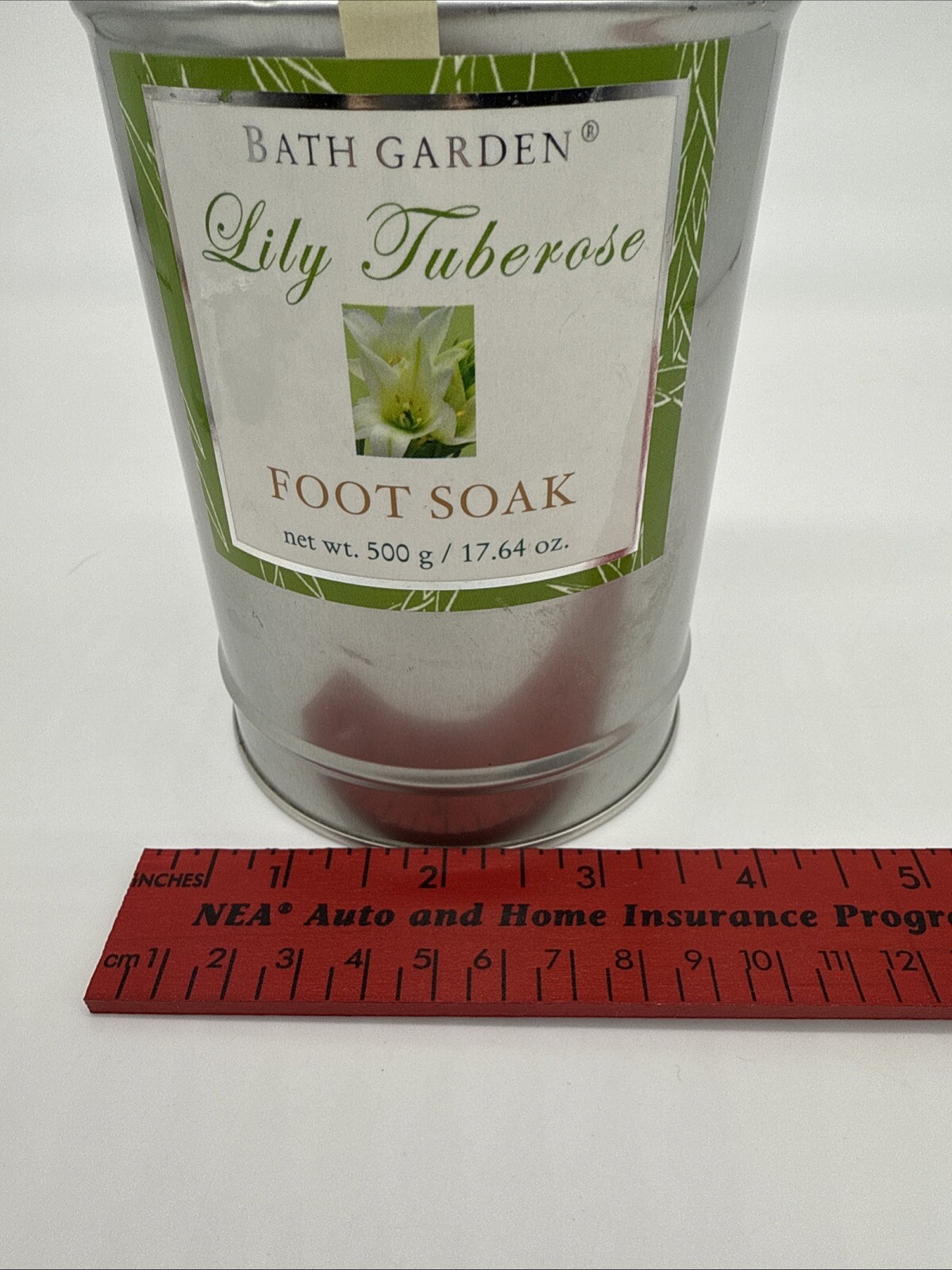 Bath Garden Lily Tuberose and Foot Soak New Sealed Vintage With Wood Scoop 500 G
