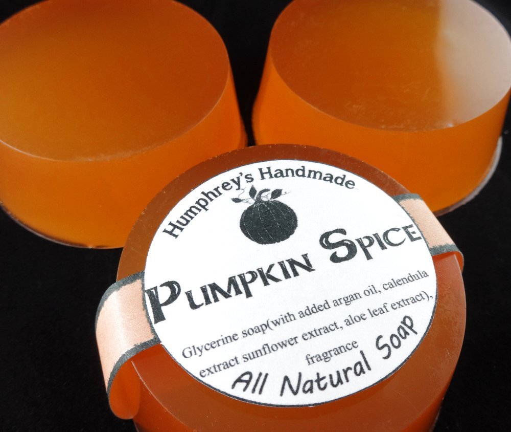 PUMPKIN SPICE Shave & Beard Wash Soap Men’s Women’s Puck Glycerin Bar Cinnamon
