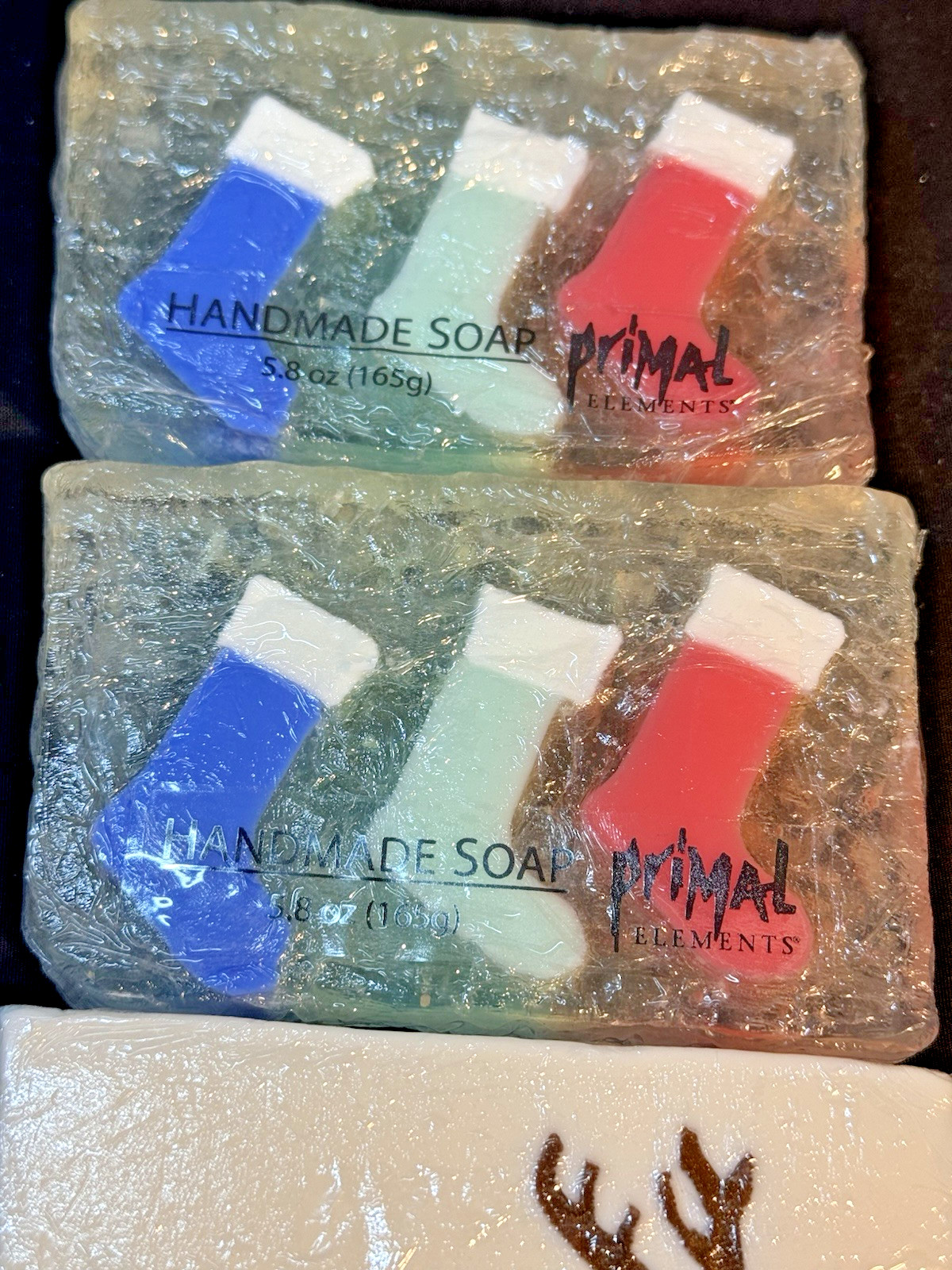 Primal Elements Handmade Soap Set of 4 Christmas 5.8 ounce packages