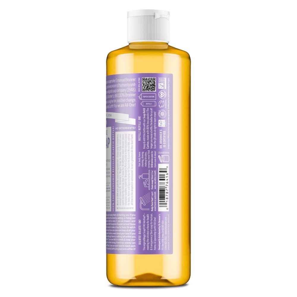 Magic Pure Castile Liquid Soap Bodywash – Lavender -16 fl oz:Vegan,Paraben-Free