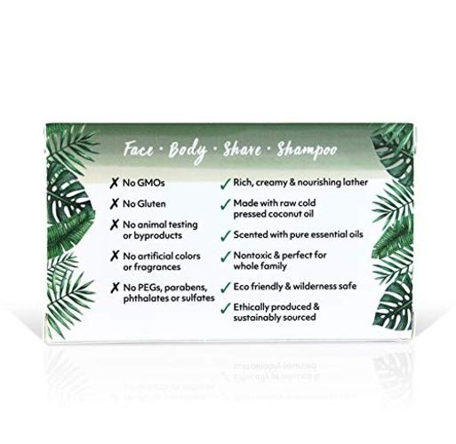 Coco Fiji Soap Bar for Face and Body 7 Ounce (Pack of 2) Tea Tree Spearmint