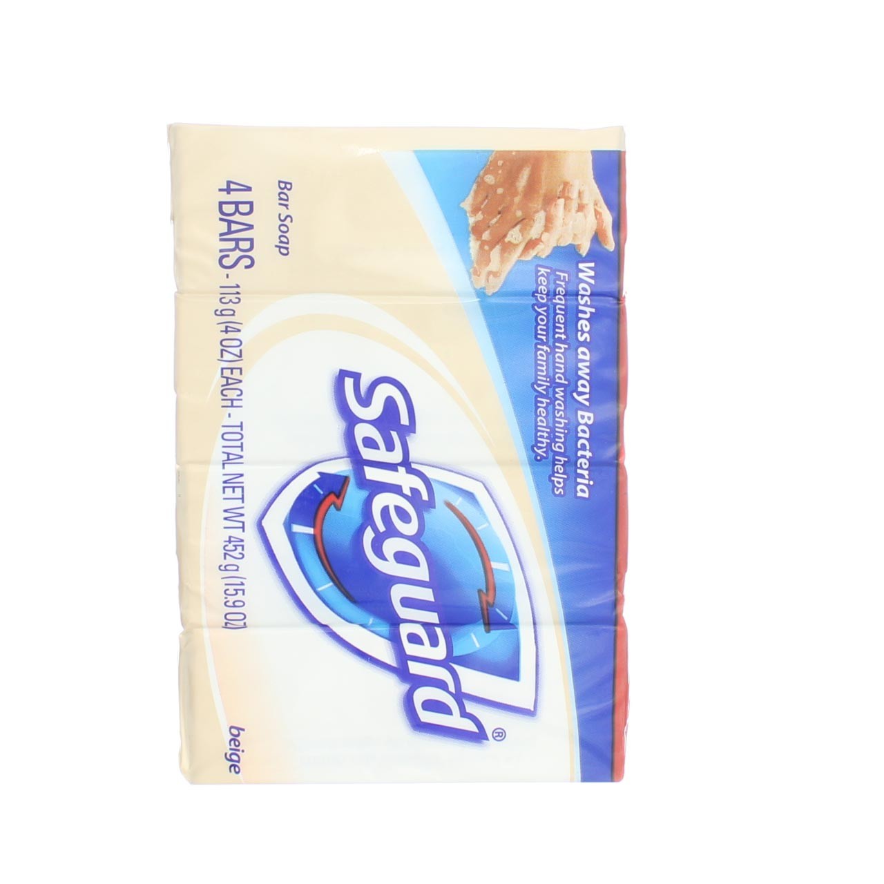 3 Pack Safeguard Antibacterial Deodorant Bar Soap, Beige, 4 oz, 4 Ct