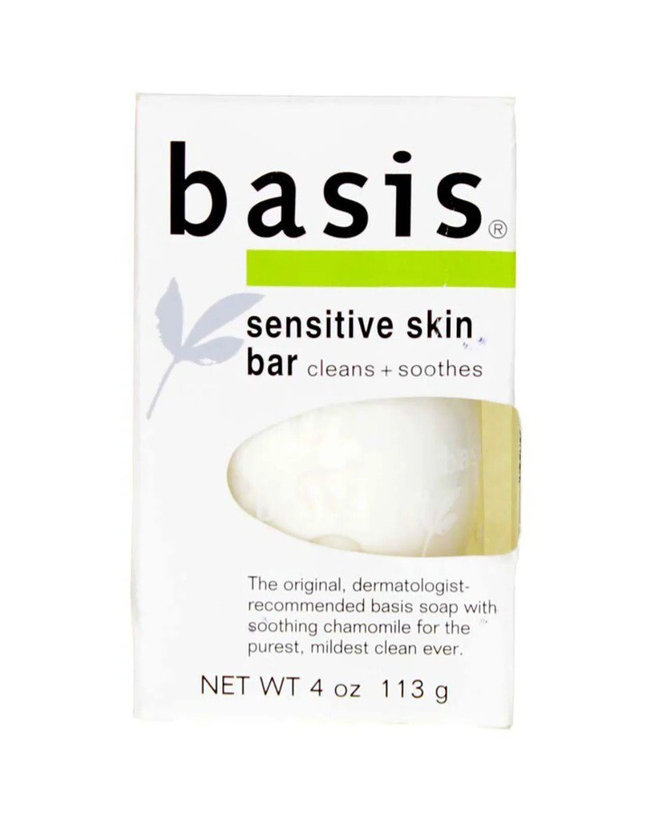 Basis (2~PACK) 4 Oz. 113 g Bars ●SENSITIVE SKIN BAR● Cleans + Soothes!
