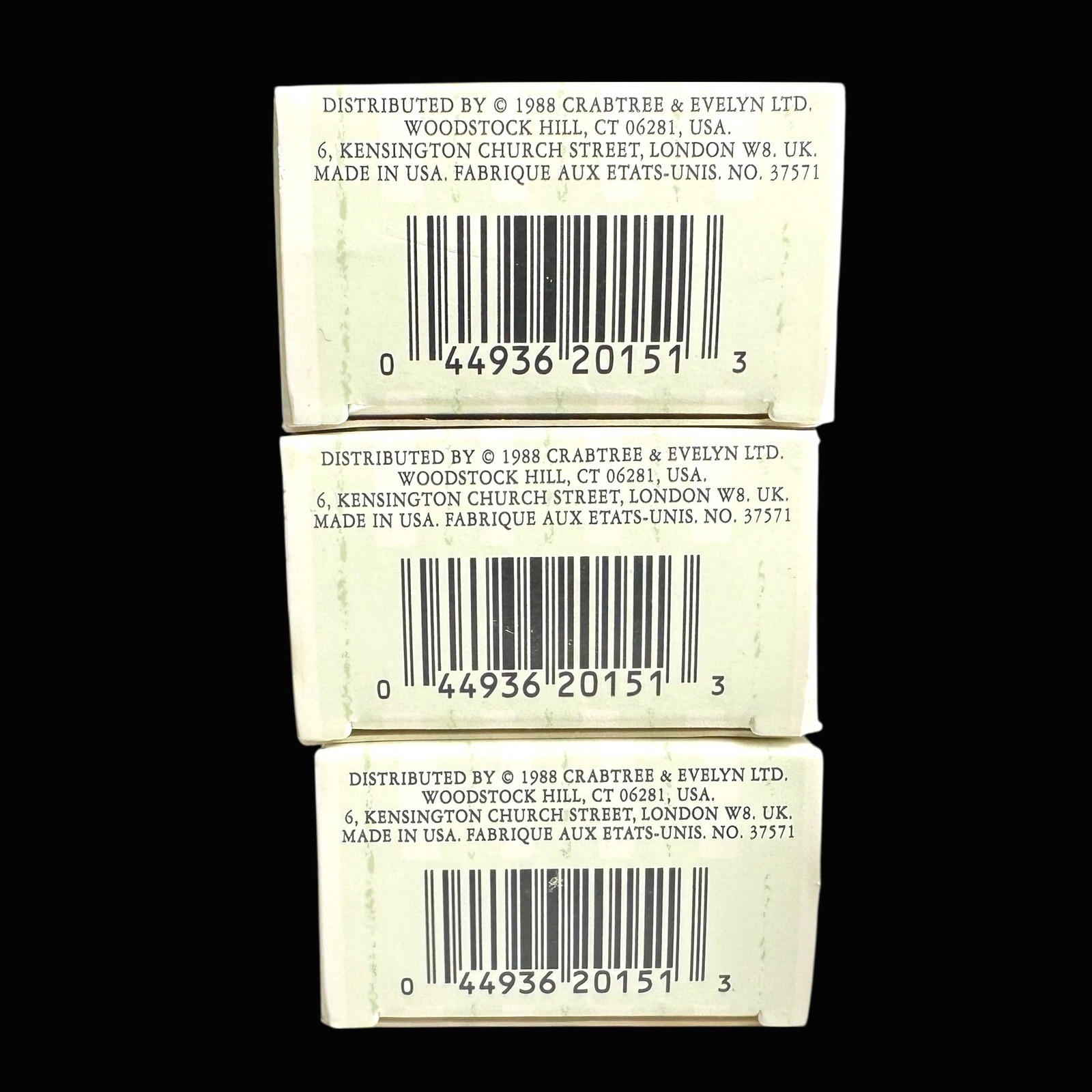 Crabtree & Evelyn Aloe Vera Soap Set of 3 Vintage 1.4oz 40g Bars Made in USA