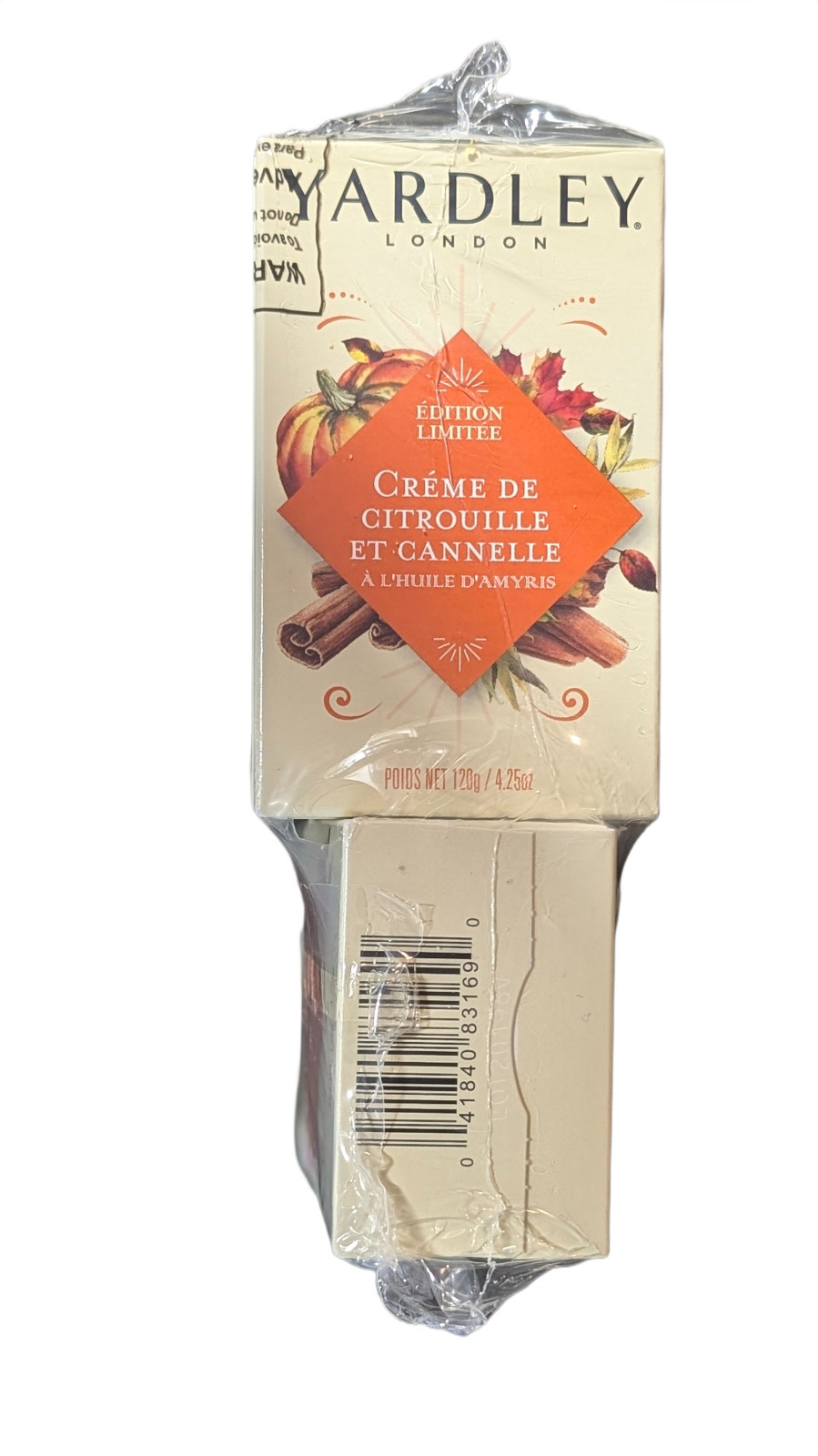X3 Yardley L.E. Pumpkin, Cream & Cinnamon 4.25 oz. Bar Soap Discontinued