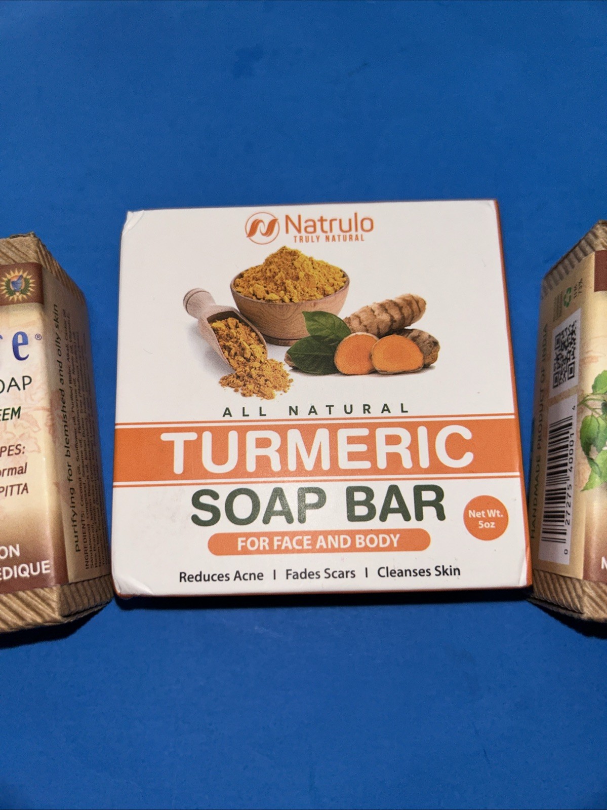 Lot 3 Natrulo & auromere Tumeric Soap Bars (11980)