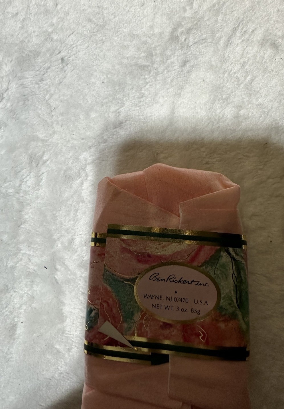 Vintage Ben Rickert Rose SAVON Soap Bar 3oz Made In The USA