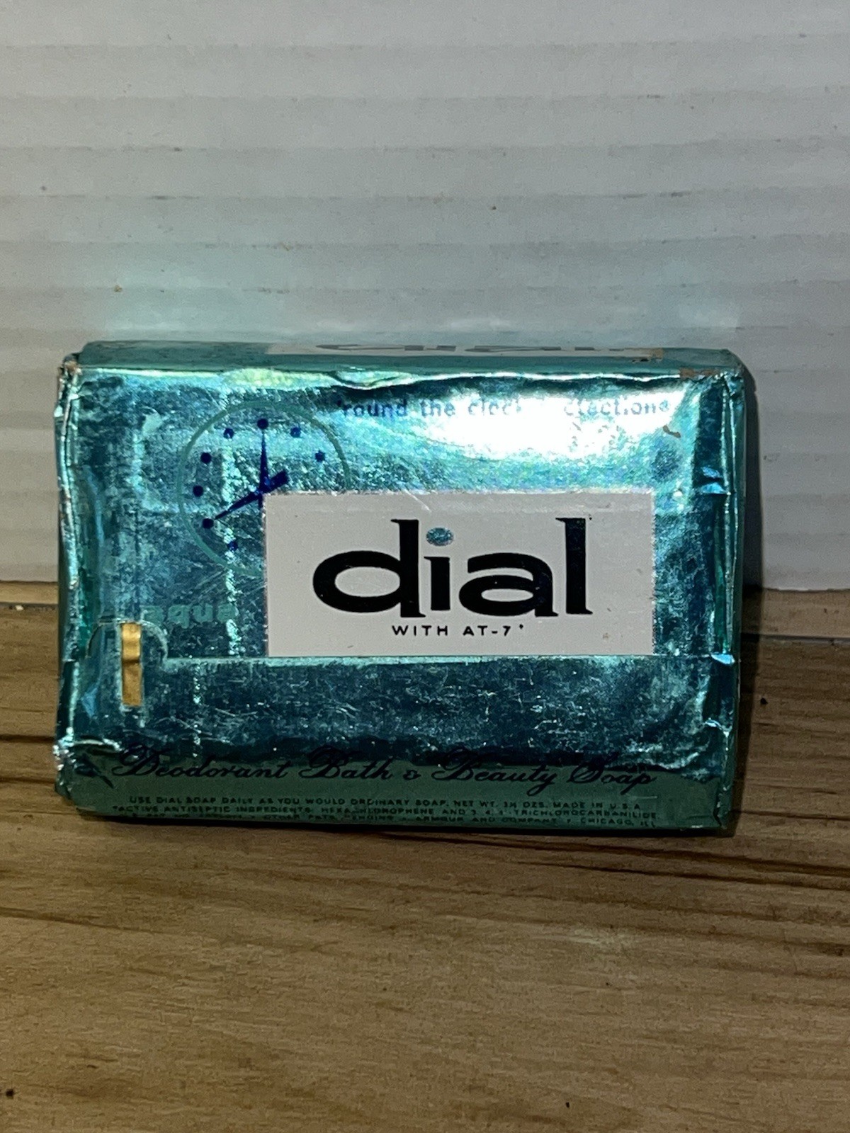 VTG Dial Deodorant Soap Aqua 4.7 oz Around The Clock Triclocarban LOT of 2