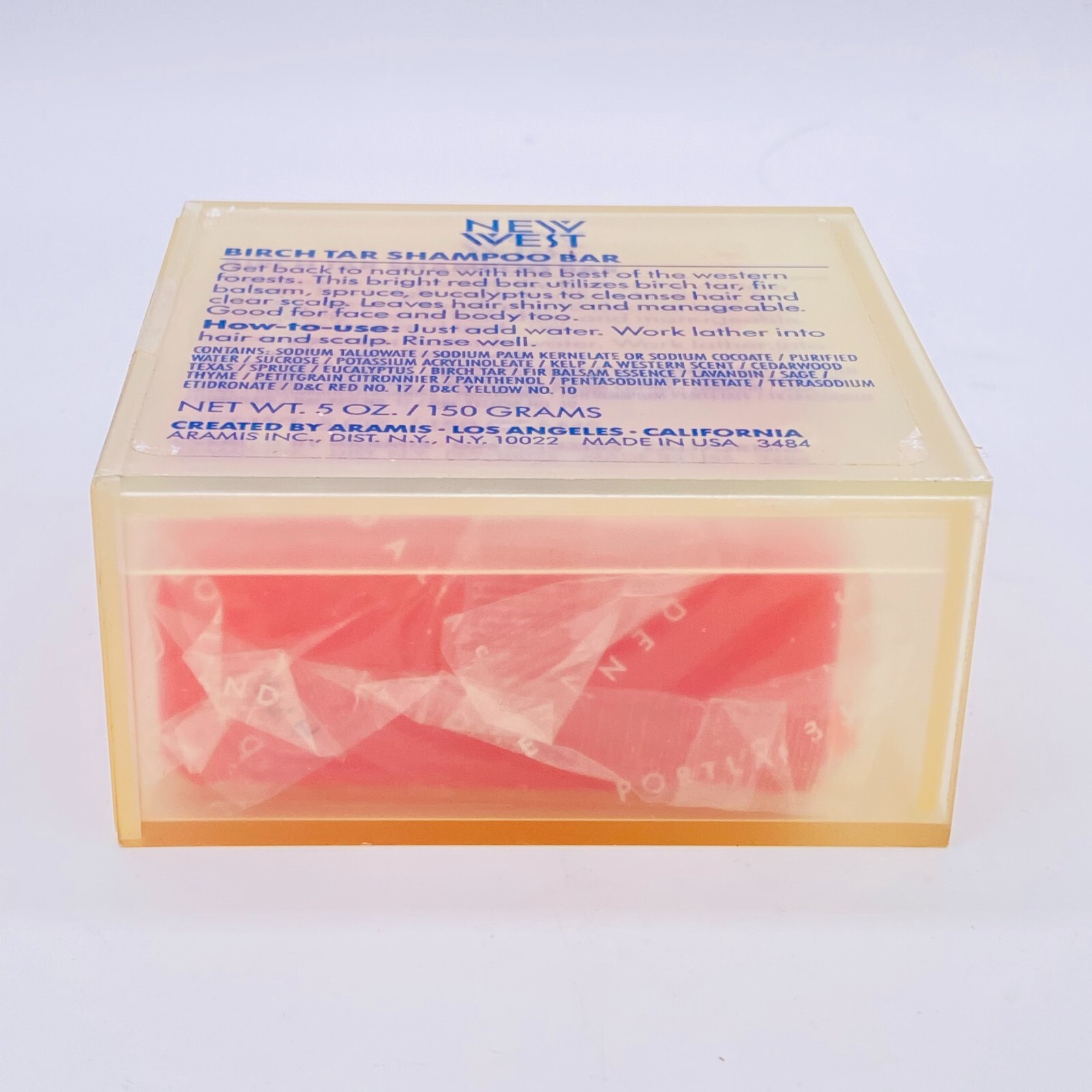 Vintage Aramis New West Birch Tar Men’s Shampoo Soap Bar 5 Oz Discontinued NEW