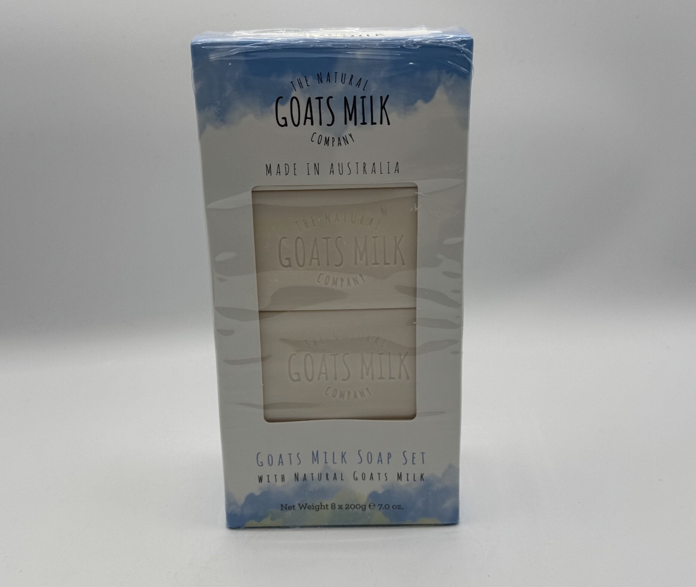The Natural Company Goats Milk Soap Bars 8pc Set 7oz Each, Body Wash NIB SEALED
