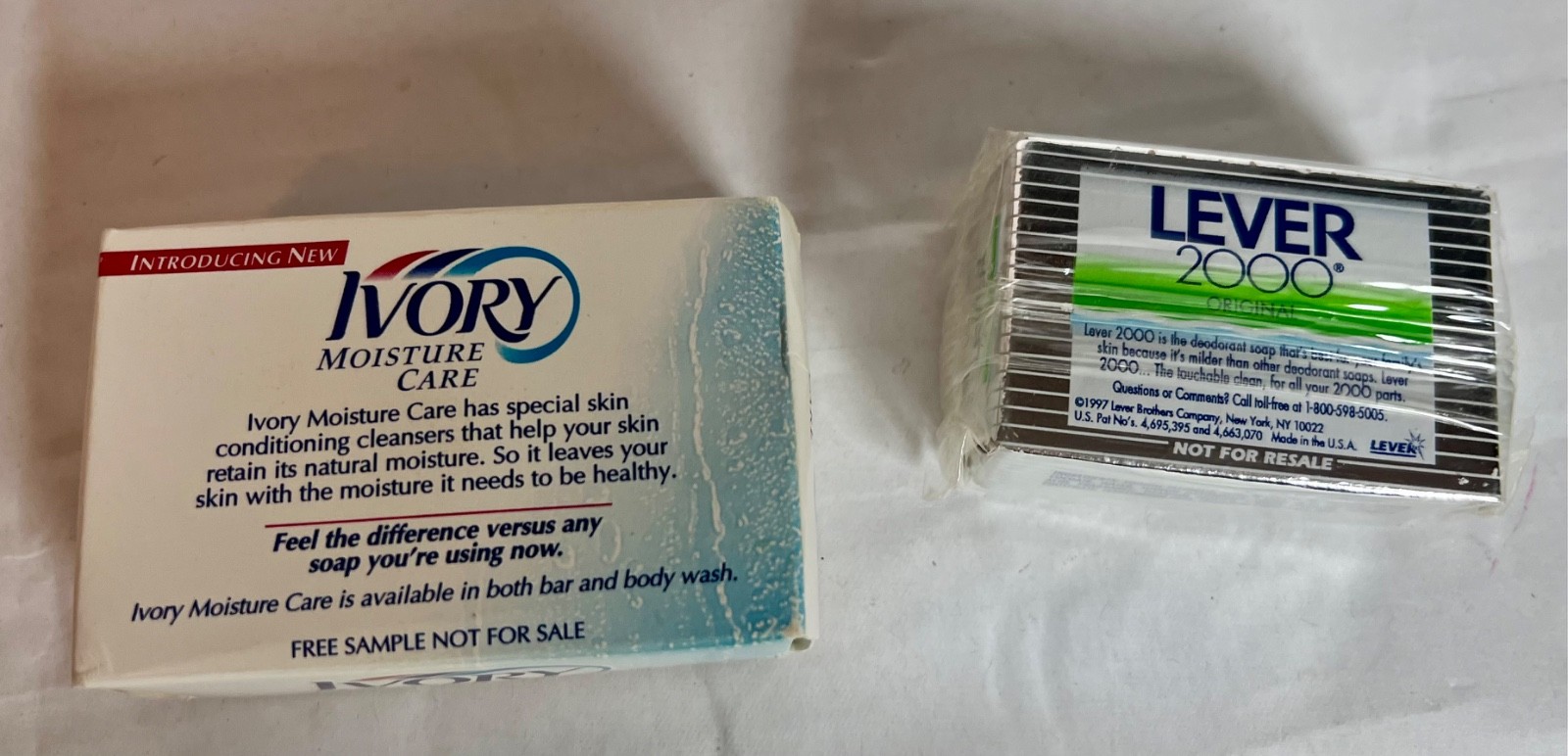 Vintage NOS Ivory Bar Soap 2oz & Lever 2000 Bar Soap 1oz Sample Sizes