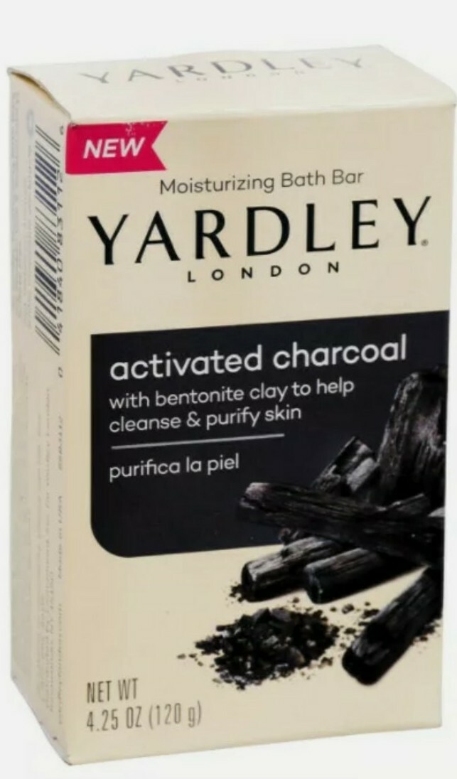 🖤Activated Charcoal Moisturizing Yardley London Bath Soap 4.25 oz Bars🖤(4)Bars