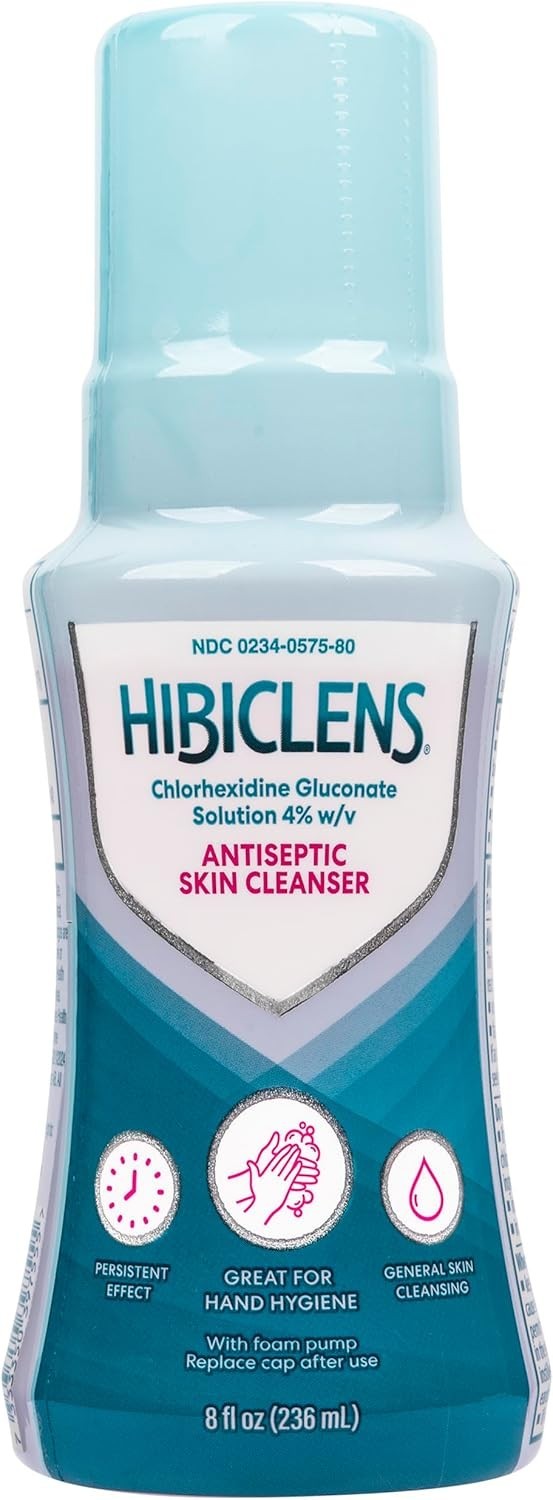 Hibiclens 8oz Antimicrobial Foaming Soap with 4% CHG for Effective Cleanliness