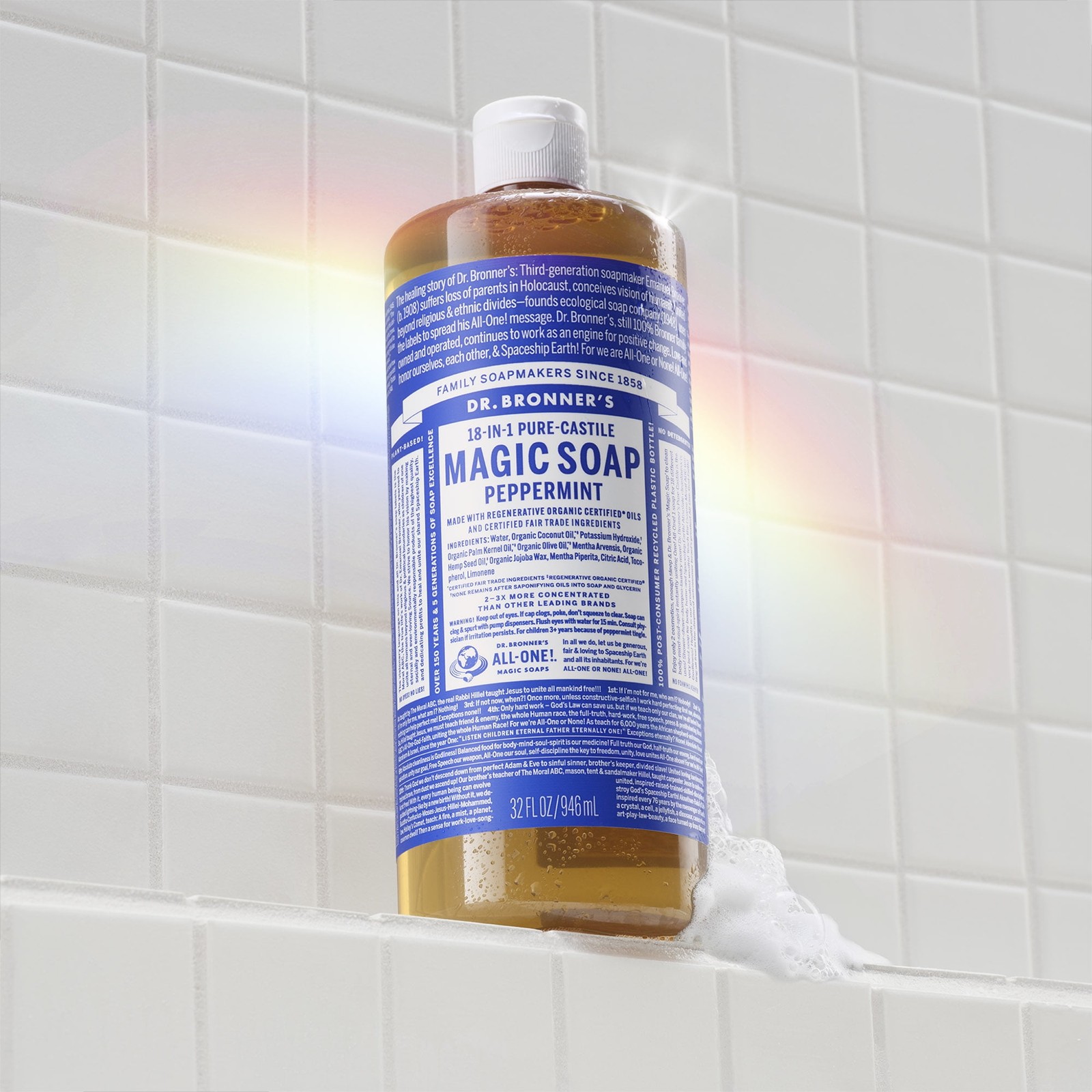 Magic Soap – Peppermint – Pure-Castile Liquid Soap – 32 oz