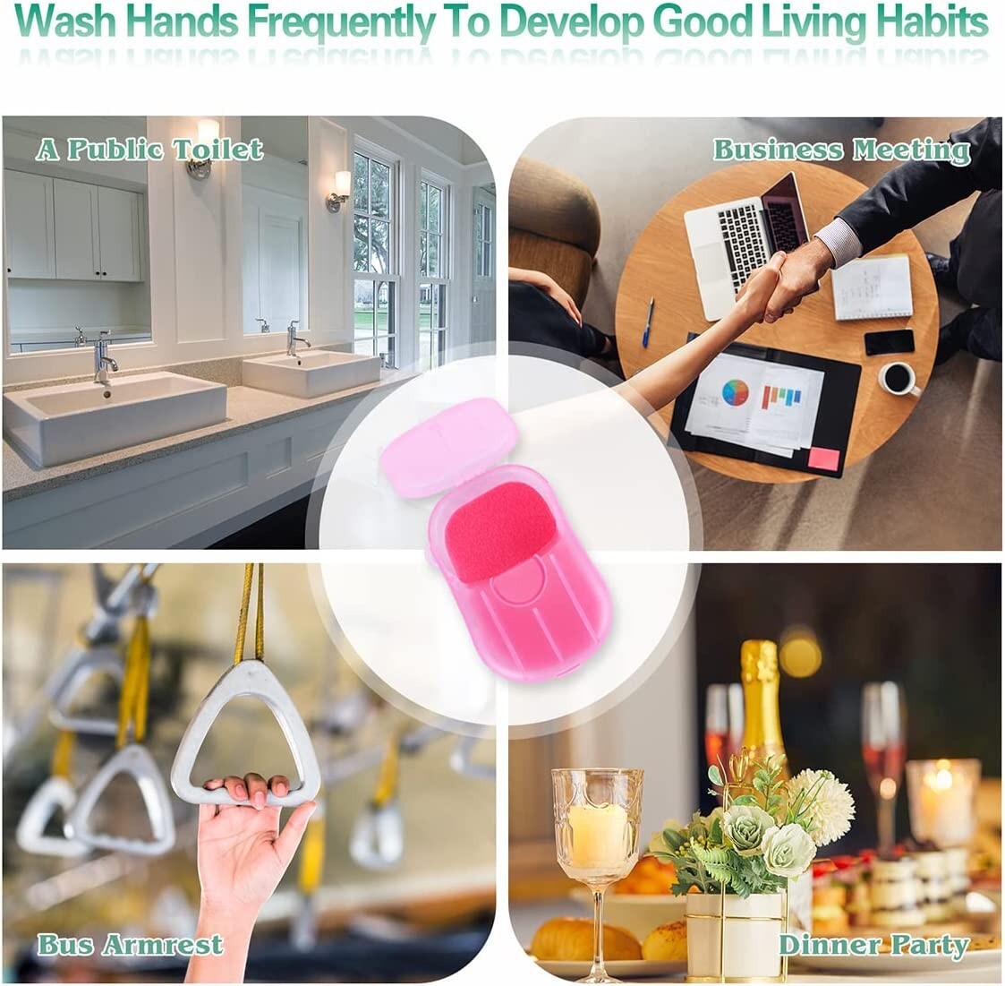 Soap Paper Sheets Portable Disposable Travel Scent Bath Slice Sheet Hand Washing