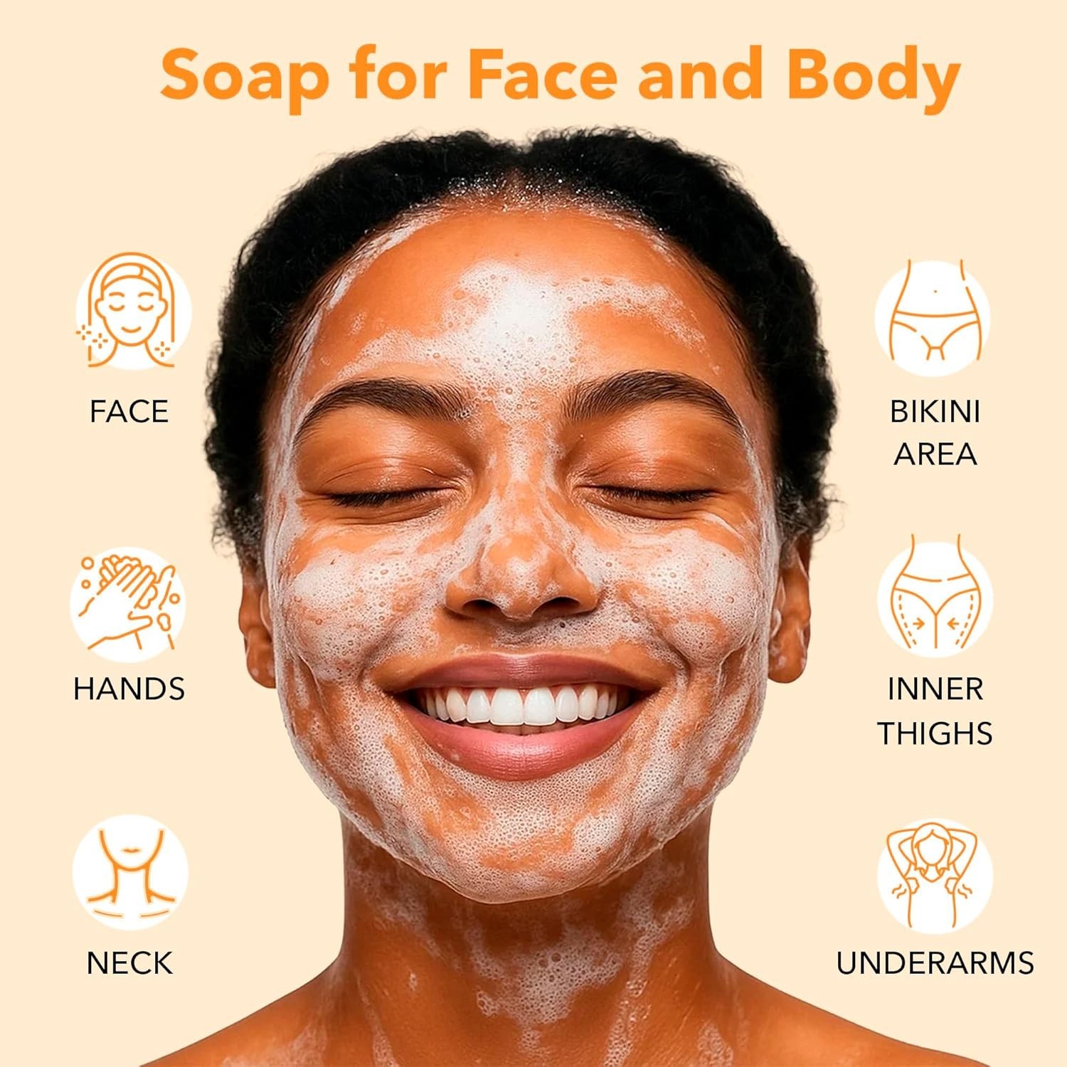 lunavia Kojic Acid Dark Spot Remover Soap Bar with Vitamin C, Turmeric, Retin