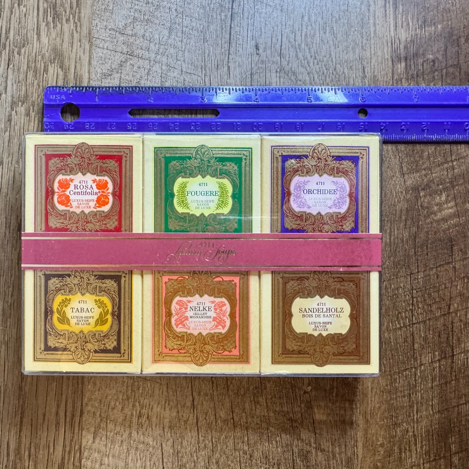 Vintage 1970s-80s 4711 Luxury Soaps, 6x1oz, Made in West Germany, Unique & Rare