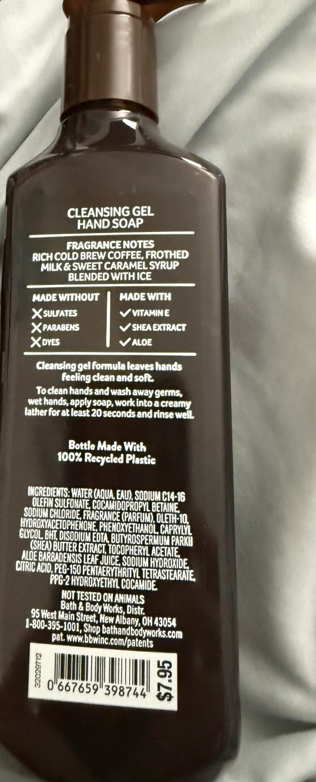 NEW BATH & BODY WORKS A DAY AT THE CAFÉ CLEANSING GEL HAND SOAP-8 FL OZ-