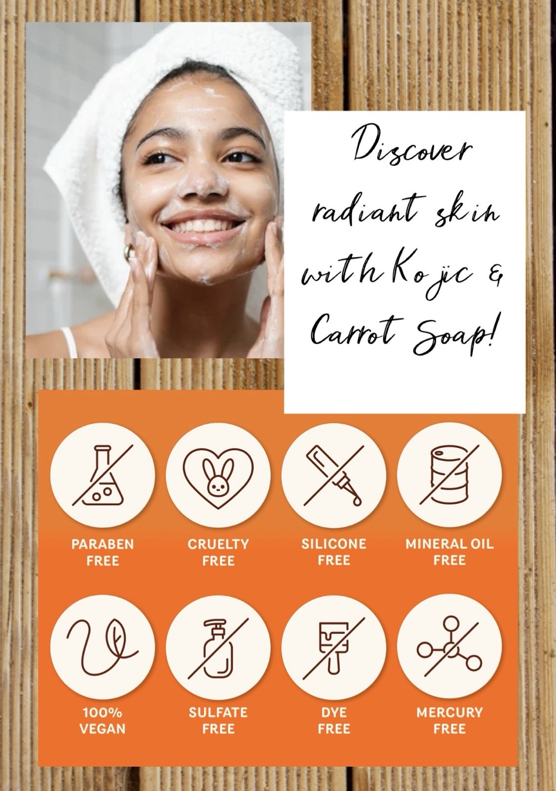 Carrot Kojic Soap With Turmeric Natural Whitening Formula Organic 175 G