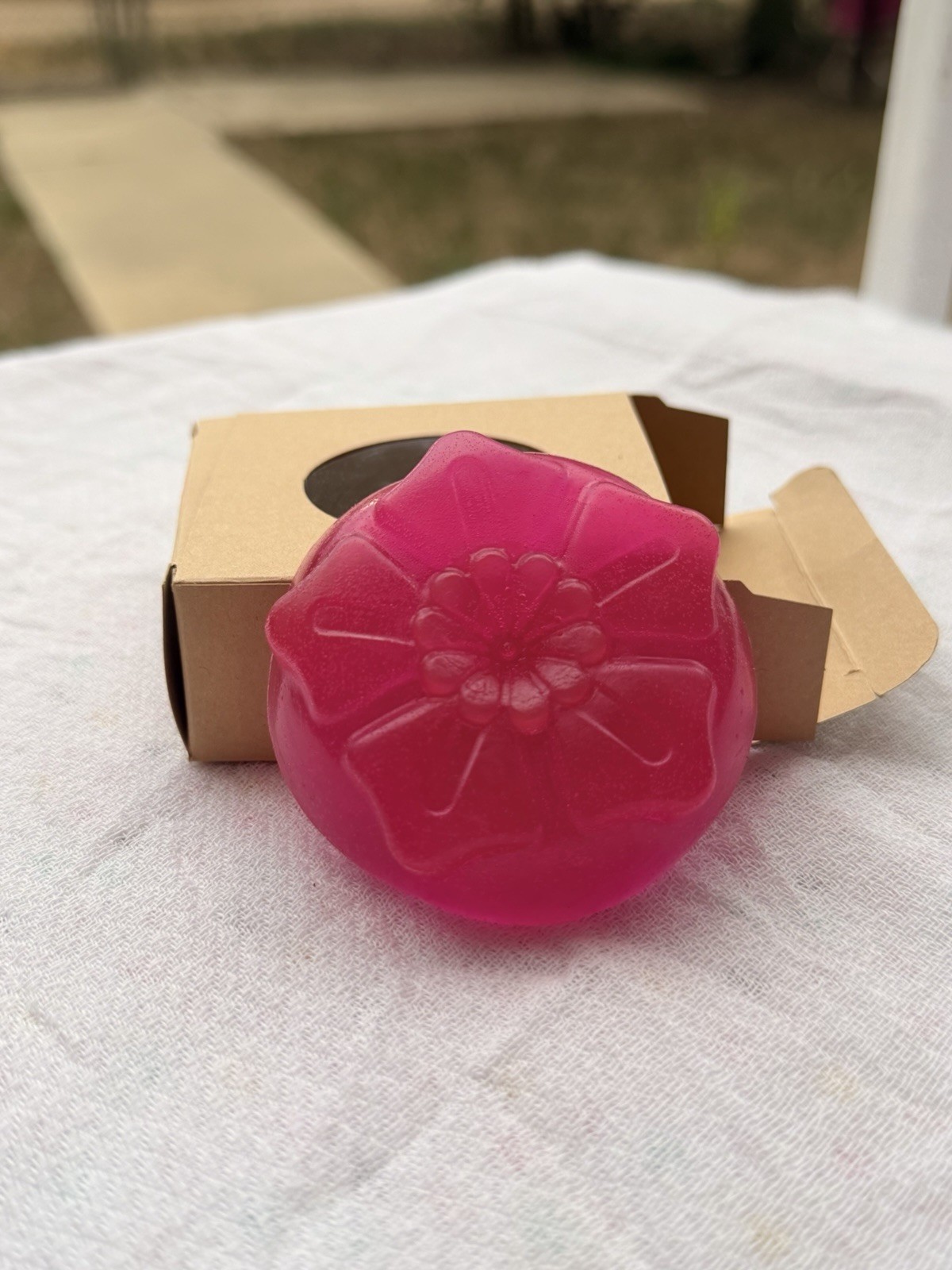 Floral Pink Flower Shaped Body Soap Bar for Body – Women, Men, Teens
