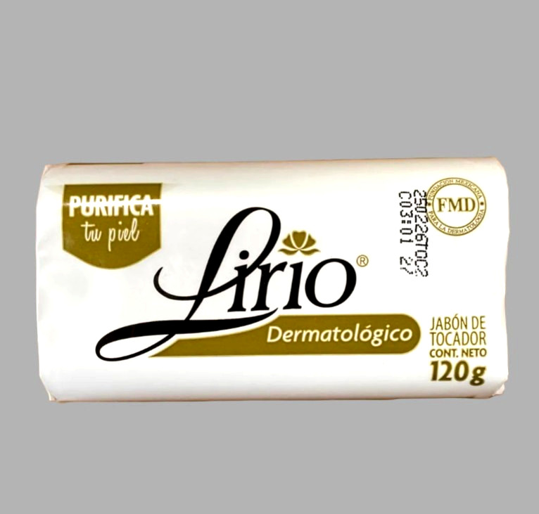 2pk-Lirio Dermatologico Jabon de Tocador 120g Mexican Bar Soap Skin Purifying