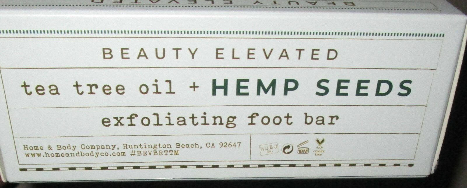 Tea Tree Mint + Hemp Seeds Soften & Restore Exfoliating FEET FOOT Bar 10 oz.
