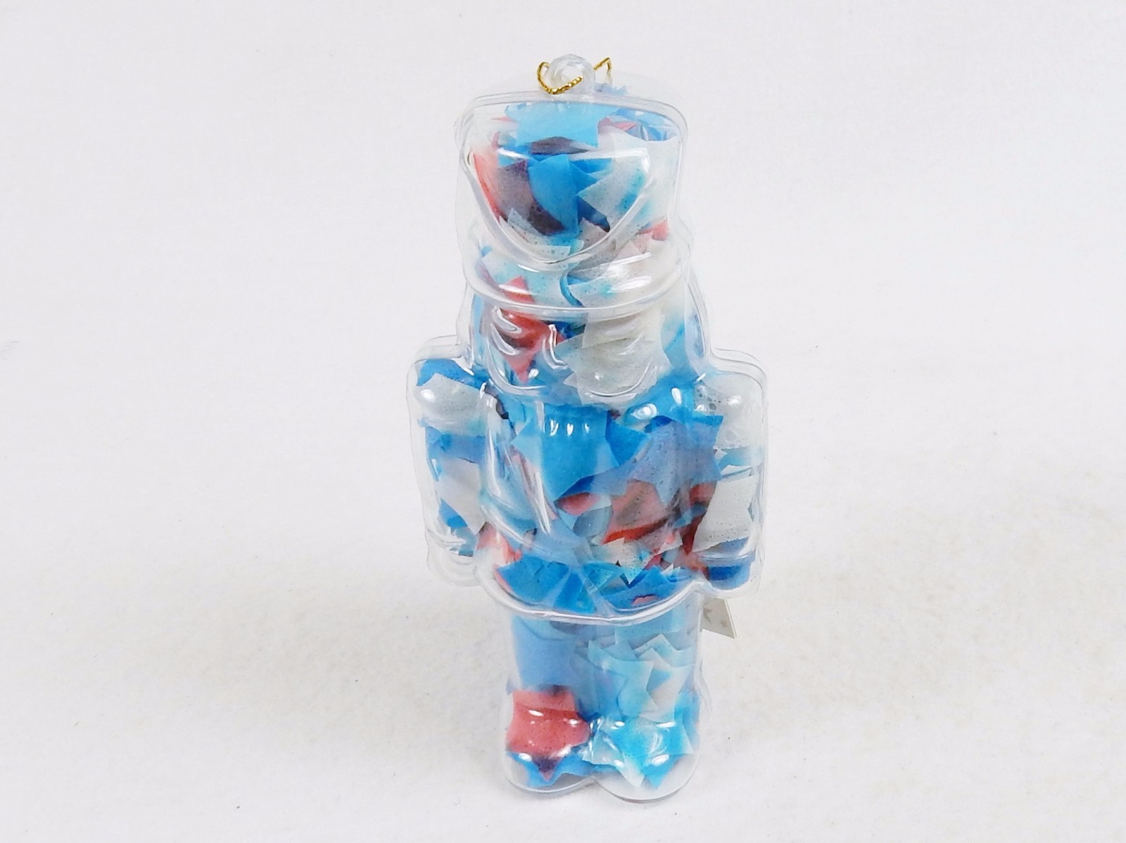 Toy Soldier Shape Bath Soap Ornament w/Colorful Confetti, Stocking Stuffer