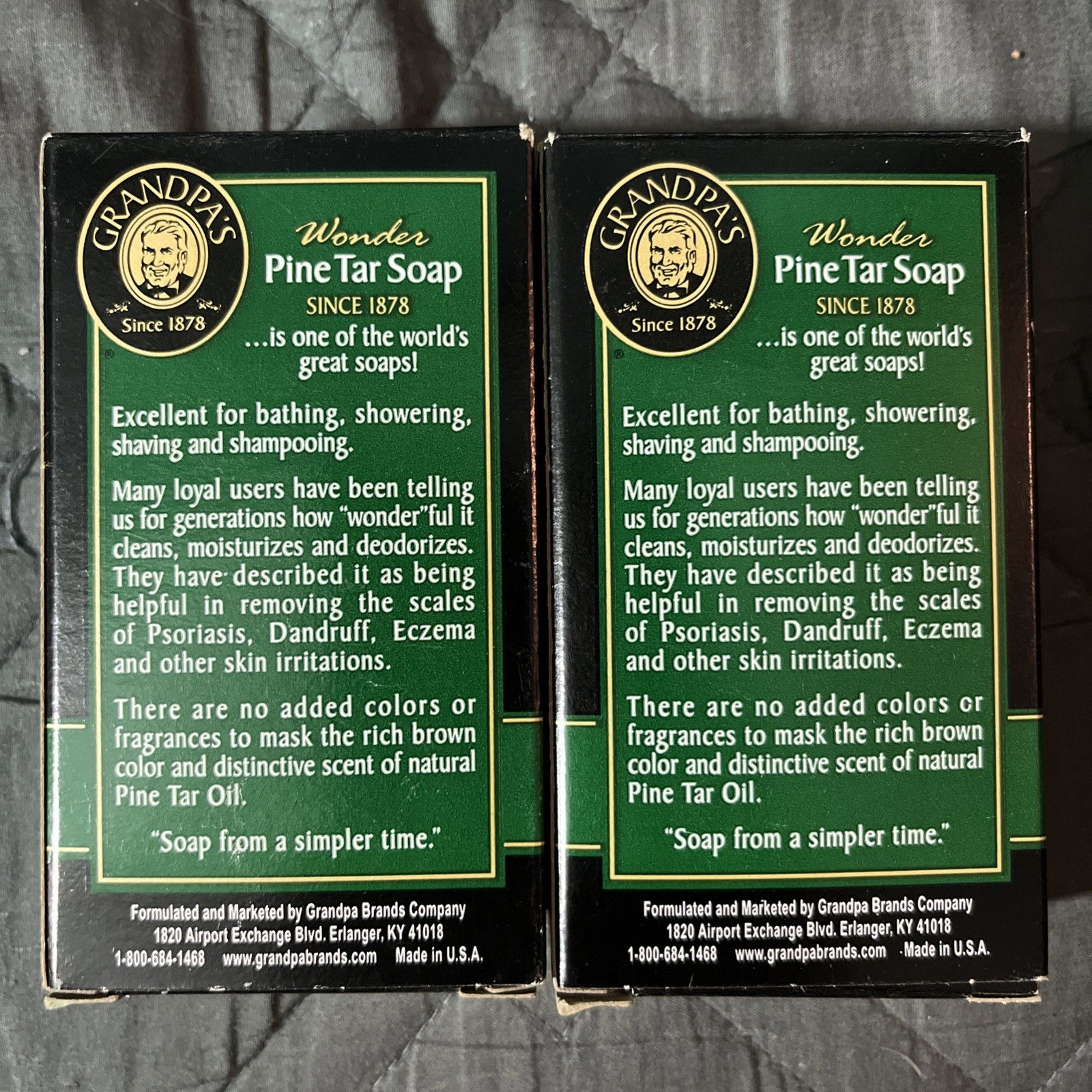 2 Vintage 2003 Grandpa’s Pine Tar Soap NOS