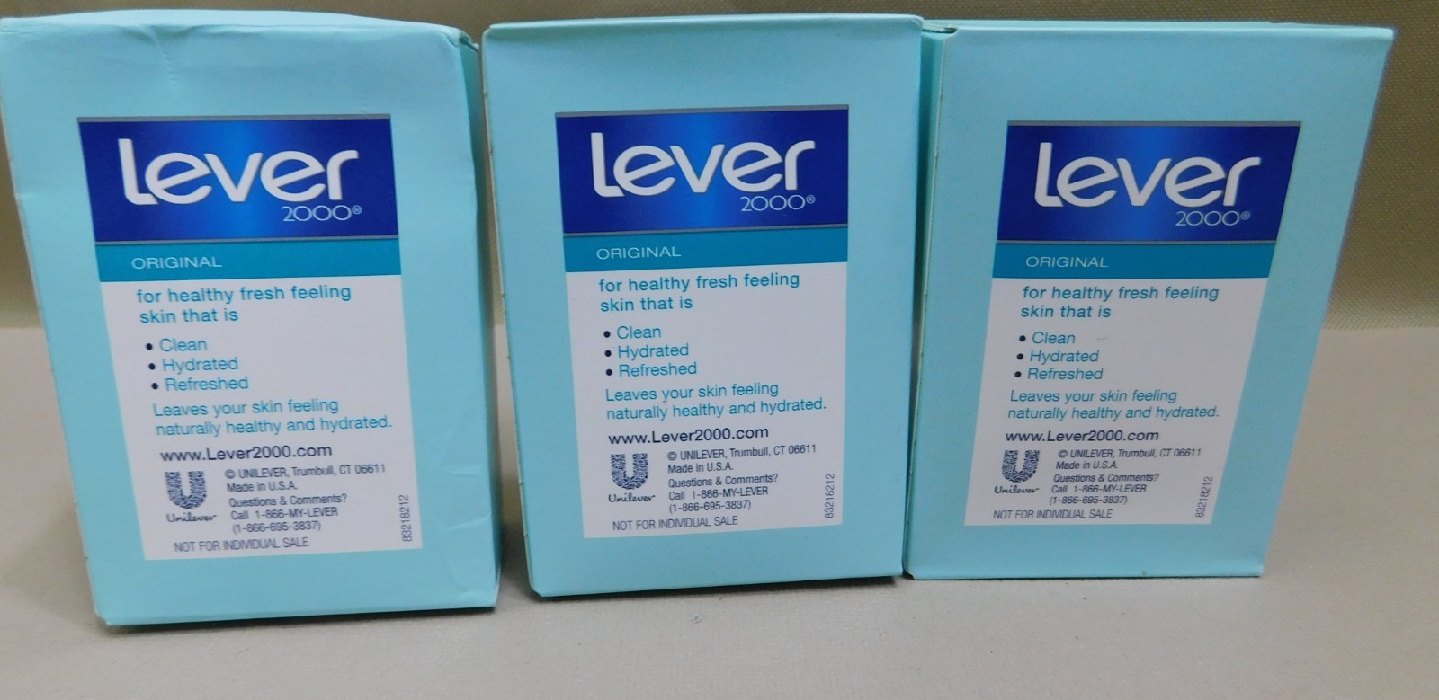Lever 2000 (Lot of 3 ) Original Bar Soaps Made In USA 4oz Bars NEW DISCONTINUED