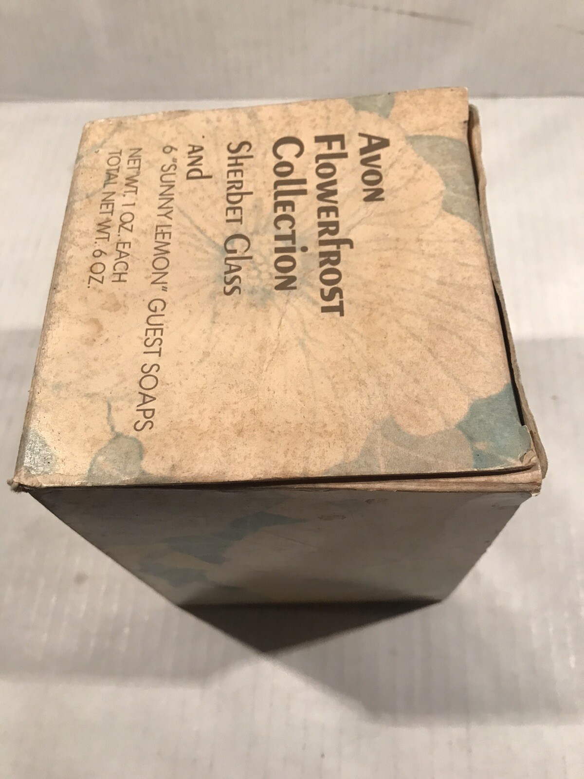 Avon 1979 Flower frost Collection Sherbert Glass holder Frost No Soaps VTG