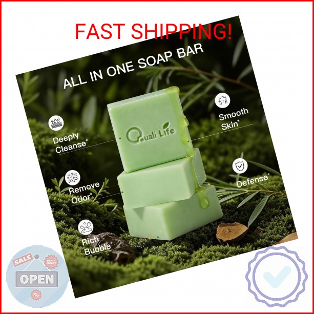 QualiLife Tea Tree Soap For Oil & Itchy Skin, Pack of 3