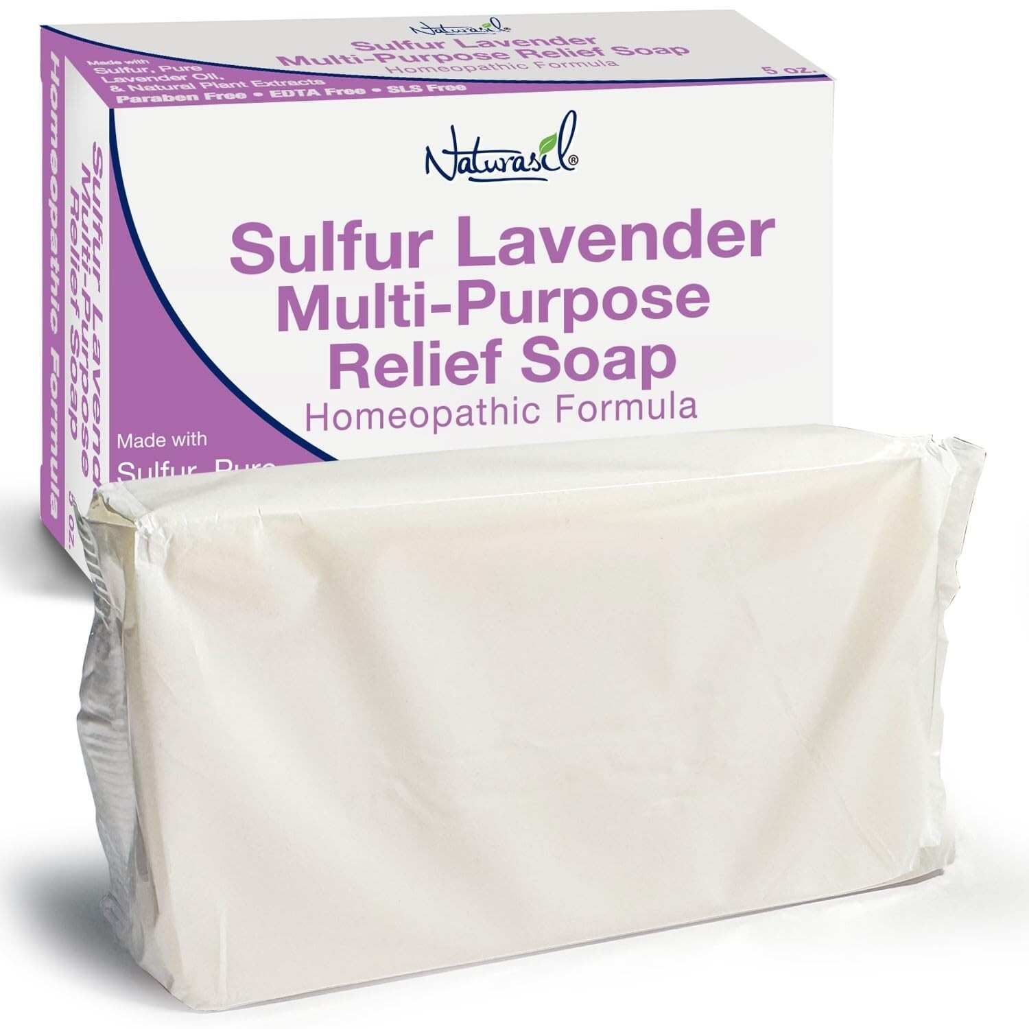 Gentle Sulfur Lavender Soap Bar for All Skin Types – 5 oz, Kids & Adults Safe