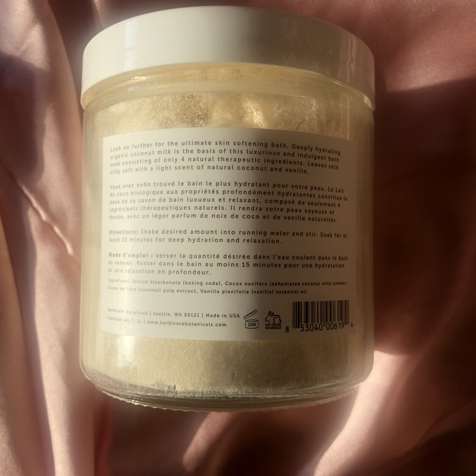Herbivore Botanicals Coconut Bath Soak Organic $32