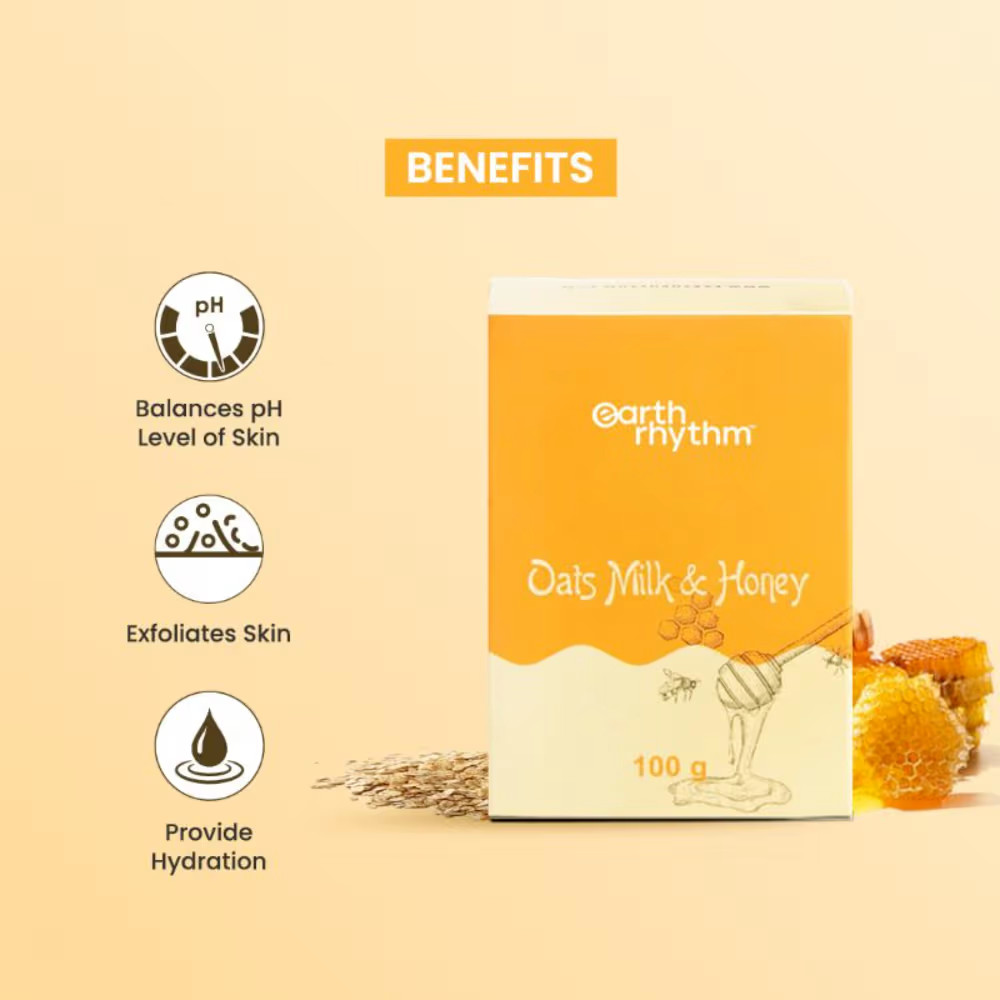 Earth Rhythm Oats Milk & Honey Body Soap (100 g)