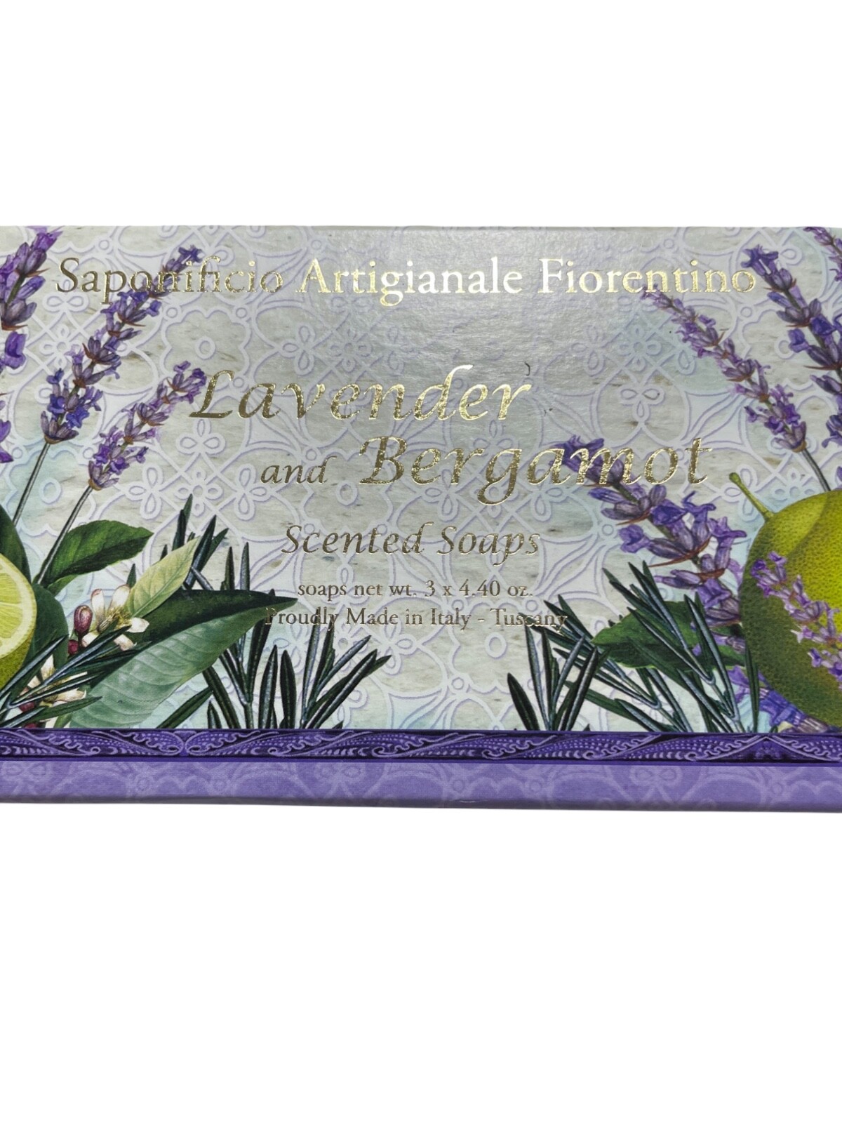 SAPONIFICIO ARTIGIANALE FIORENTINO Soap Lavender Bergamot 4.40 oz New Sealed