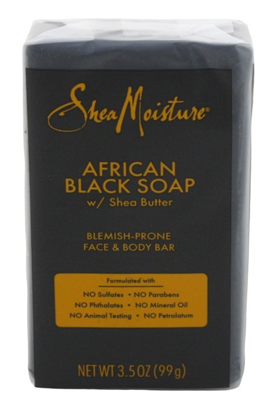 (2 PACK) Shea Moisture Soap 3.5 Ounce African Black W/ Shea Butter