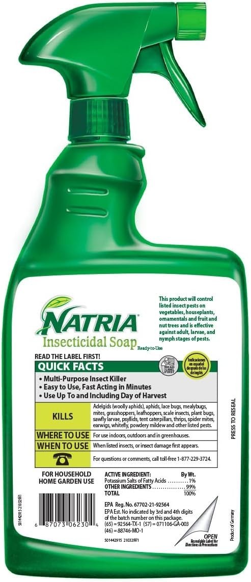 Insecticidal Soap for Plants Indoors, Ready-to-Use Garden Bug Treatment, Inse…