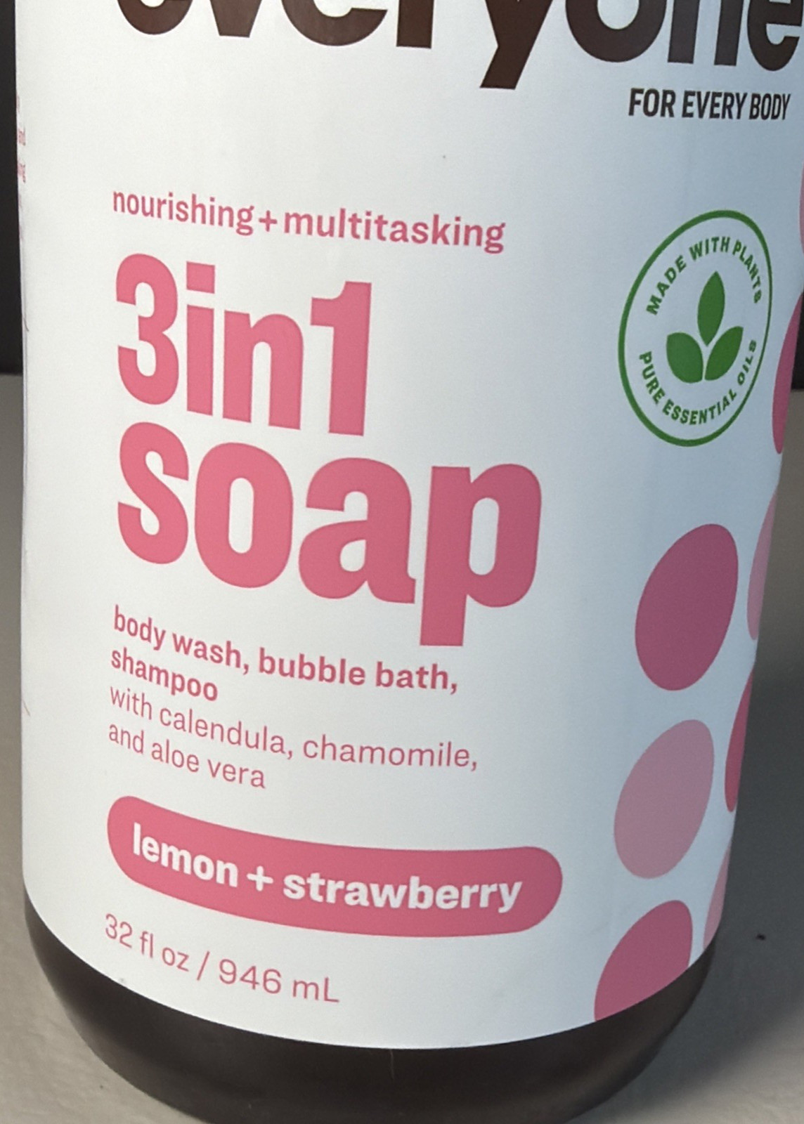 Everyone for Everybody 3 in 1 Lemon + Strawberry , 32 fl oz