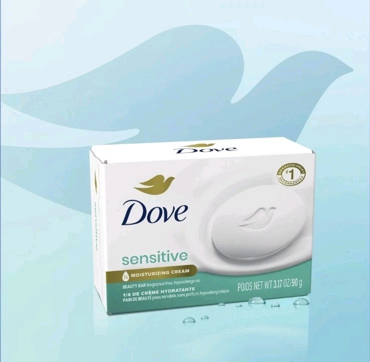 § DOVE (3.17 Oz.) Bar 🩵🫧 •SENSITIVE• 🩵🫧 Moisturizing Cream Beauty Bar 🫧.