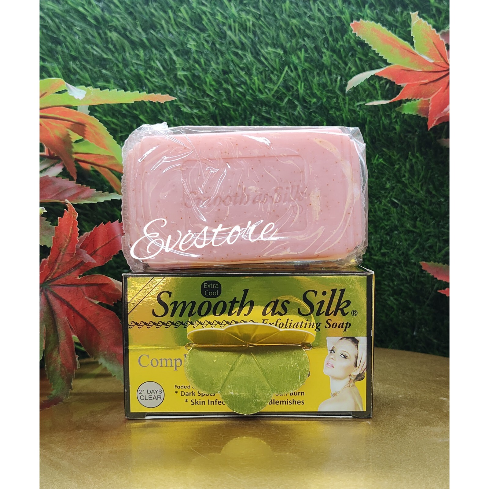 AUTHENTIC; 2 soap Smooth As Silk complexion toning soap 200 g x 2