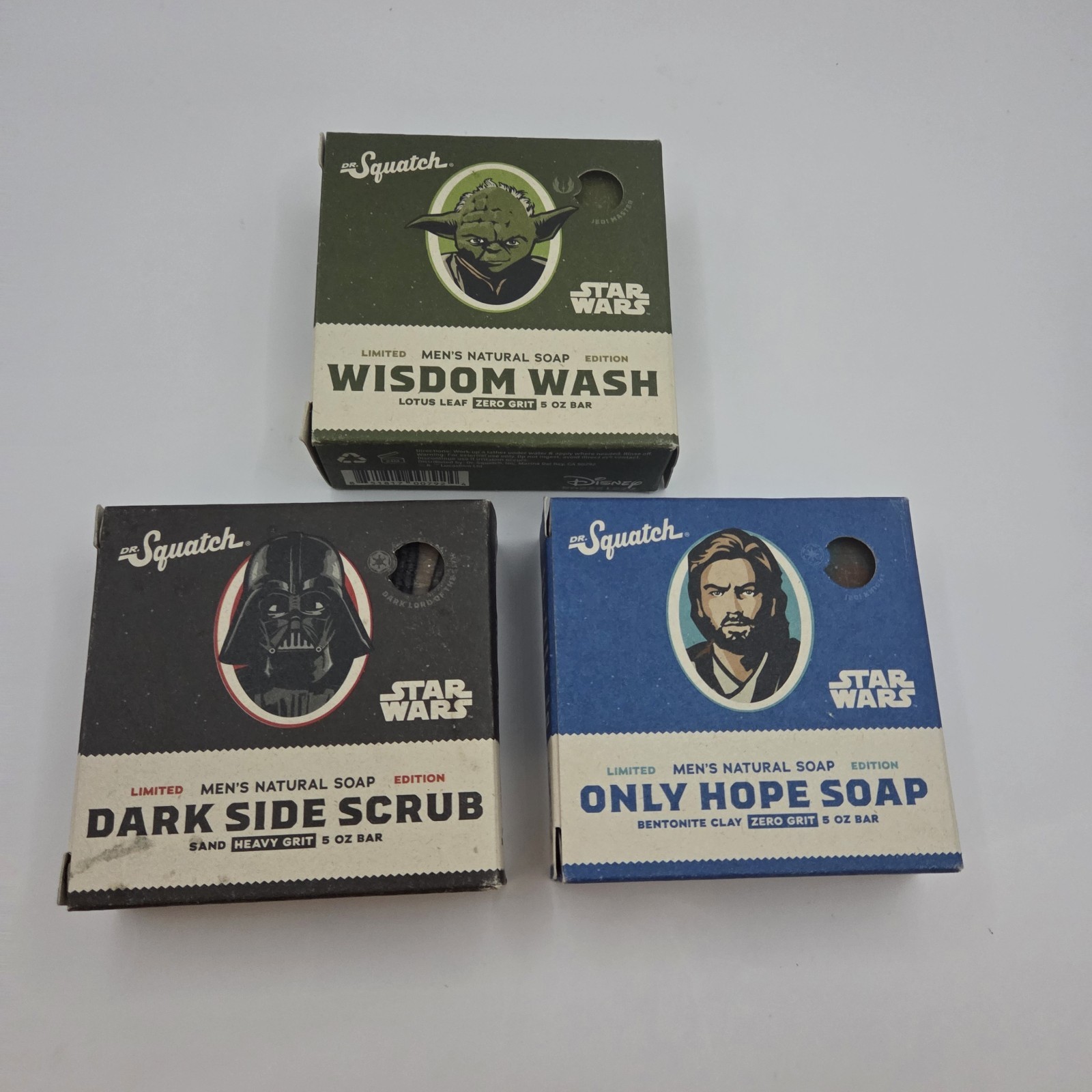 Dr. Squatch Star Wars Soap Gift Set Three Bars Collection 1 Body Cleaner Lim Ed