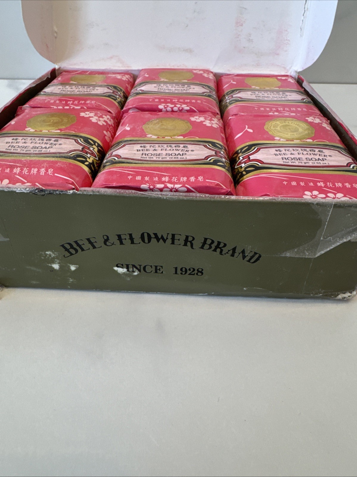 Bee & Flower Brand Rose Soap 2.65 oz / 75 g. Lot Of 12 Bars Vintage Bar Soap NIB