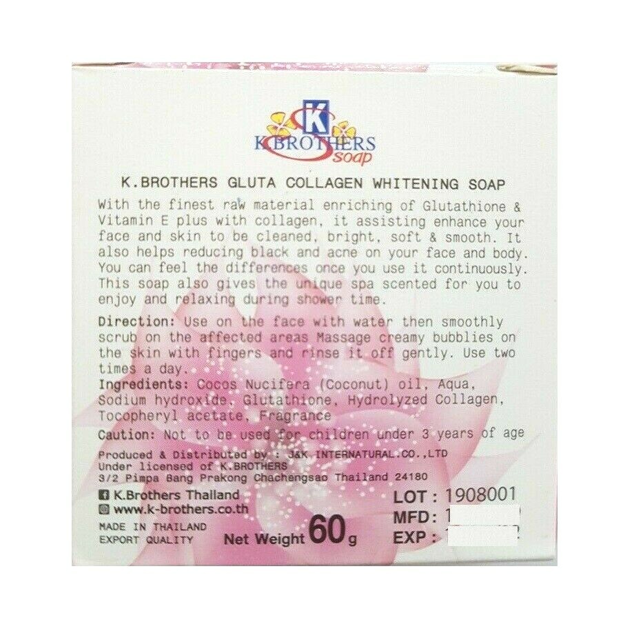 x12 Gluta Collagen Whitening Soap Anti Aging Smooth Face & Body Reduce Dark Spot
