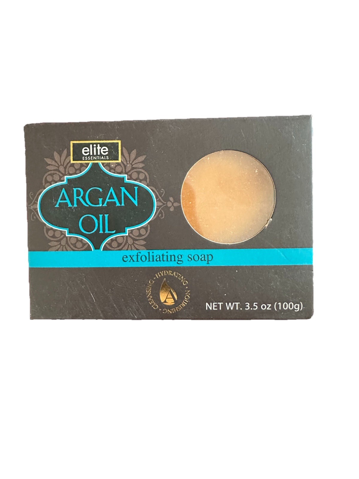 Elite Argan Oil Exfoliating Soap Bar Cleansing Hydrating Moroccan Oil 3.5oz