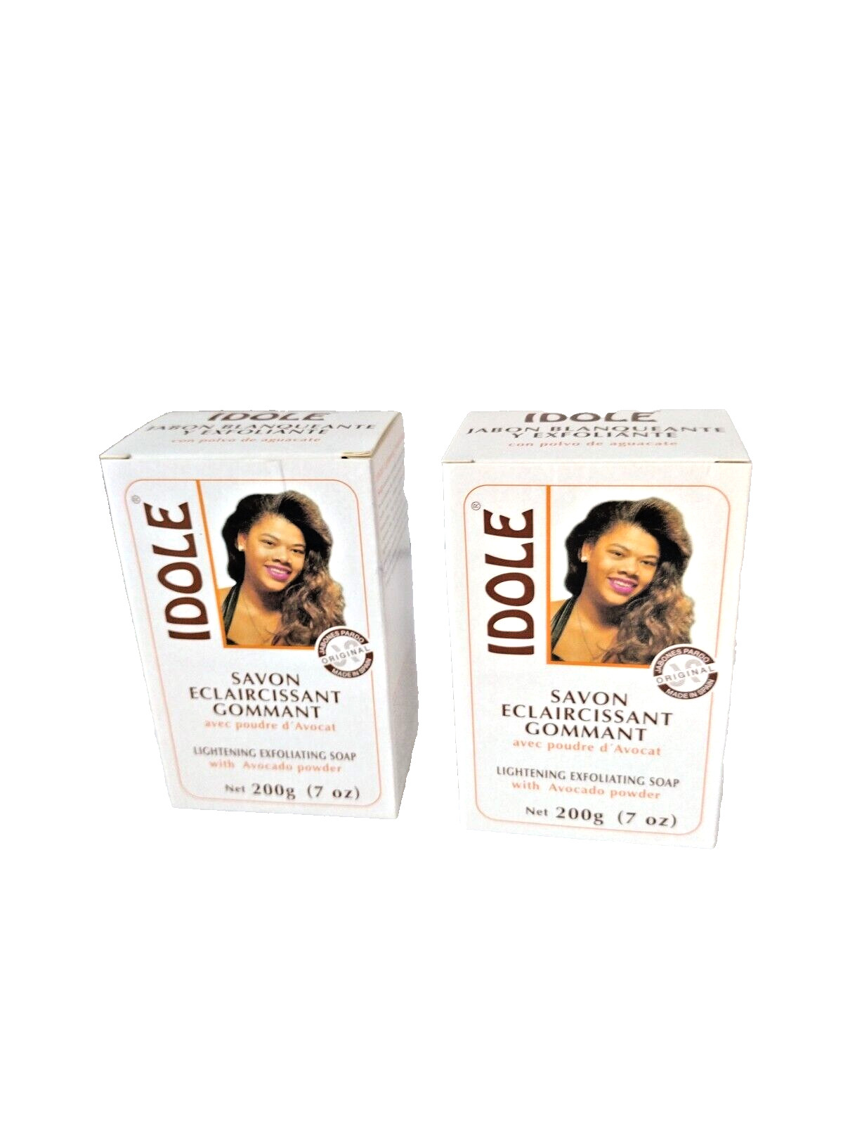 Pack Of 2 IDOLE Lightening Exfoliating Soap with Avocado Powder, 200g Each