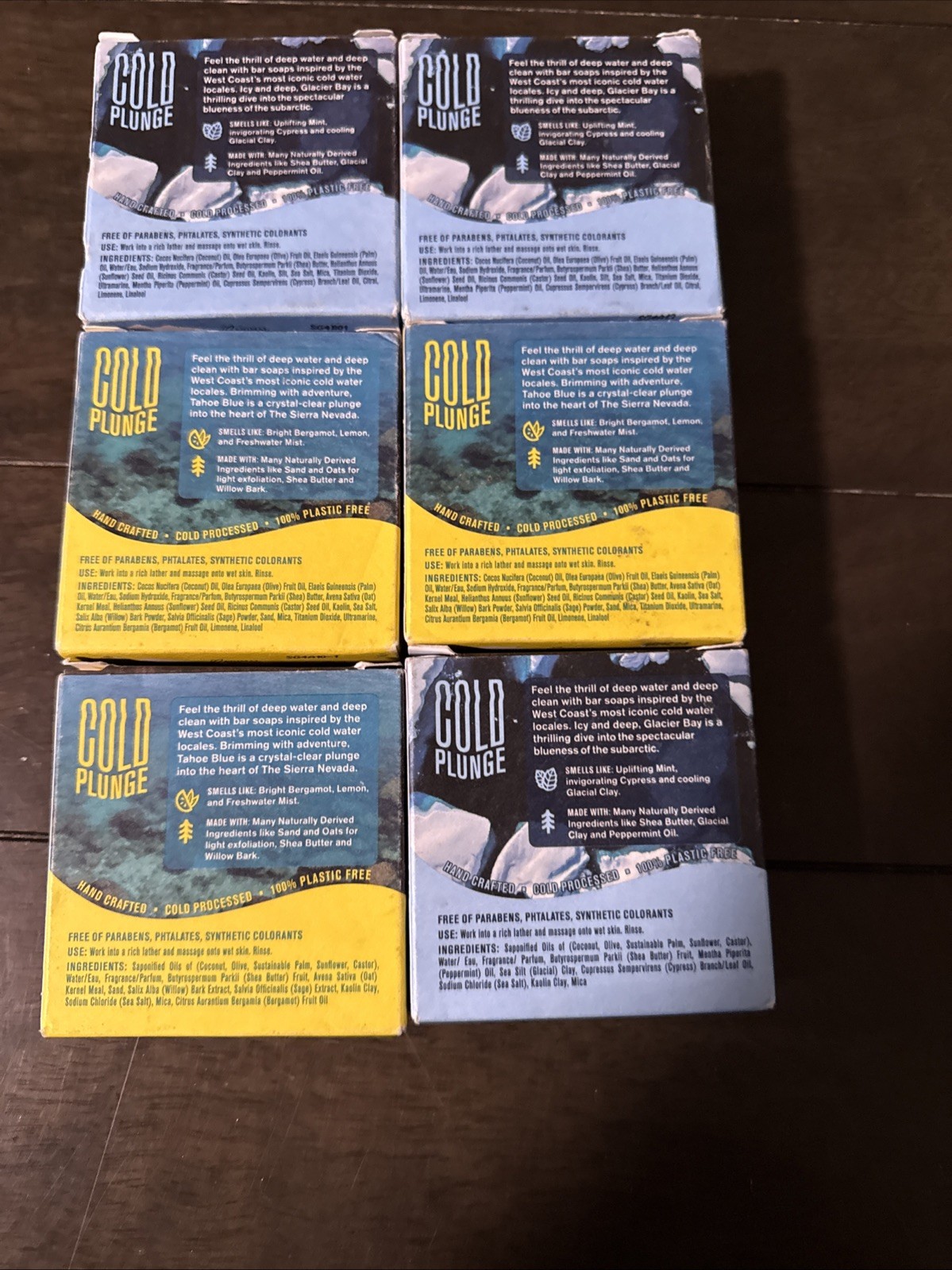 Set of 6 Every Man Jack Cold Plunge & Tahoe blue 5 oz Bar Soaps – NEW FREE SHIP