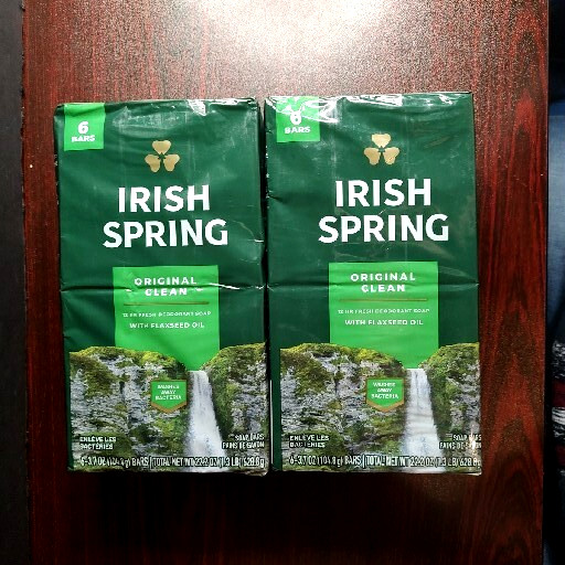 Irish Spring Original Deodorant Bar Soap 12 Hr Fresh 3.7oz Each Bar 2x 6 Pack