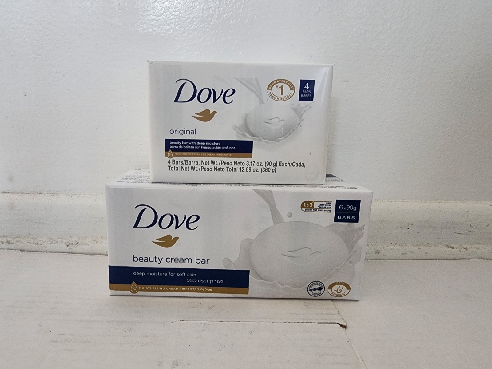 Dove Original Beauty Cream Bar Moisturizing Body Soap Multipack 4×3.17 oz